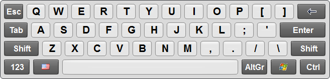 Touch Screen Keyboard screen shot