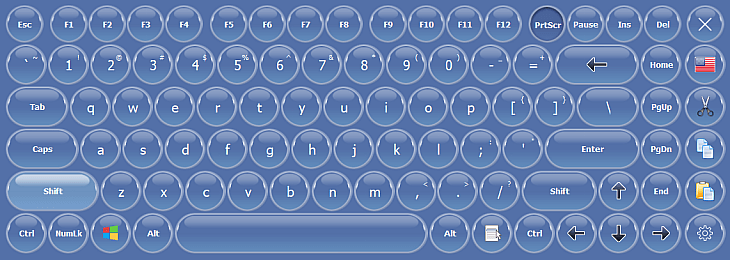 On-Screen Keyboard with Rounded Keys