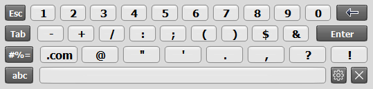 Alpha-numeric Touch Screen Keyboard